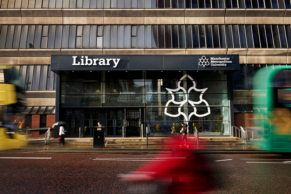 View of Manchester Metropolitan University Library building