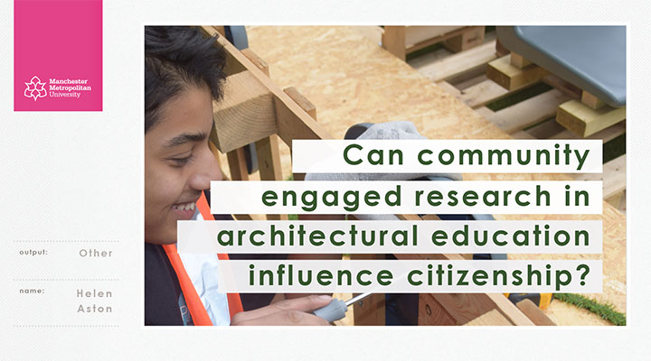 Helen Aston - Can community engaged research in architectural education influence citizenship?